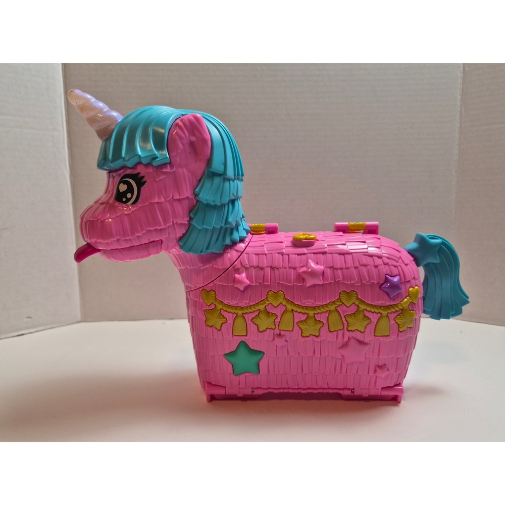 Mattel Polly Pocket Sparkle Cove Adventure Unicorn Party Playset HWP07 Pink Case